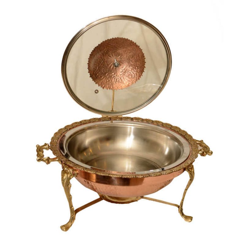 Buy Baraz Copper Glass Chafing Dish in Pakistan & Contact the Seller