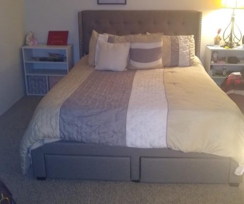 Belle Upholstery Bed with Storage Drawers photo review