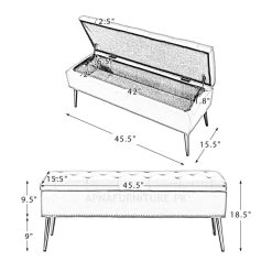 Peregrine Storage Bench