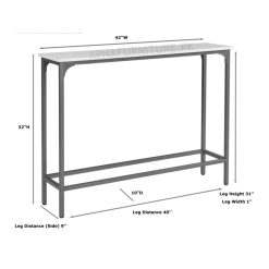 Zenobia Console Table (Width: 42